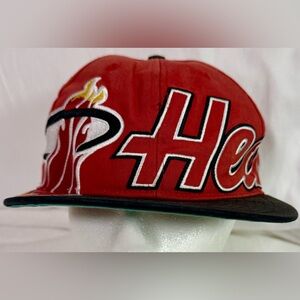 Miami Heat 47 Brand Snap Back Black and Red Hat One Size